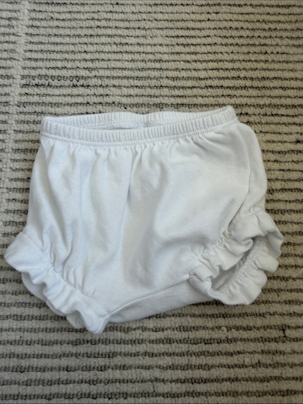 City Threads NB White Ruffle Diaper Cover